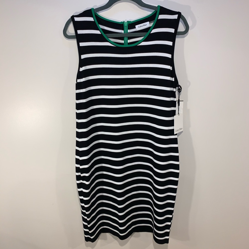 CALVIN KLEIN striped shift dress - Picture 1 of 4